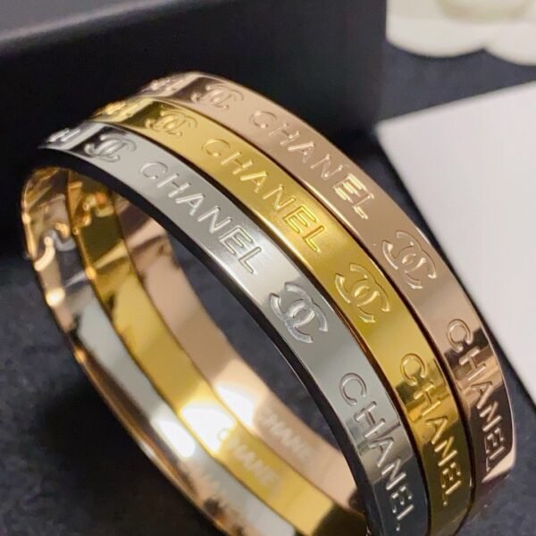 Engraved Letter Bracelet high-end stainless steel material Silver/Gold/Rose gold .JW01 - Image 8