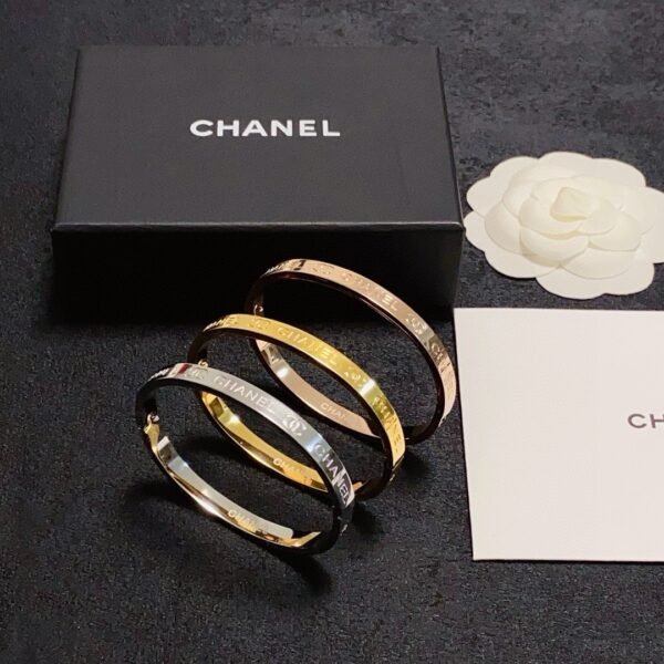 Engraved Letter Bracelet high-end stainless steel material Silver/Gold/Rose gold .JW01 - Image 9
