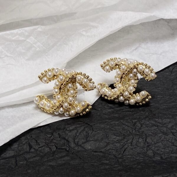Latest Pearl golden CC earrings .JW01 - Image 4