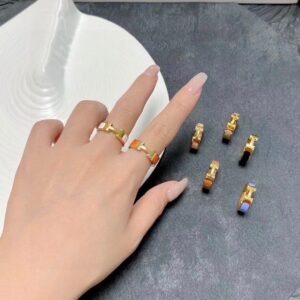 18K gold-plated with color, fine steel Ring .JW01