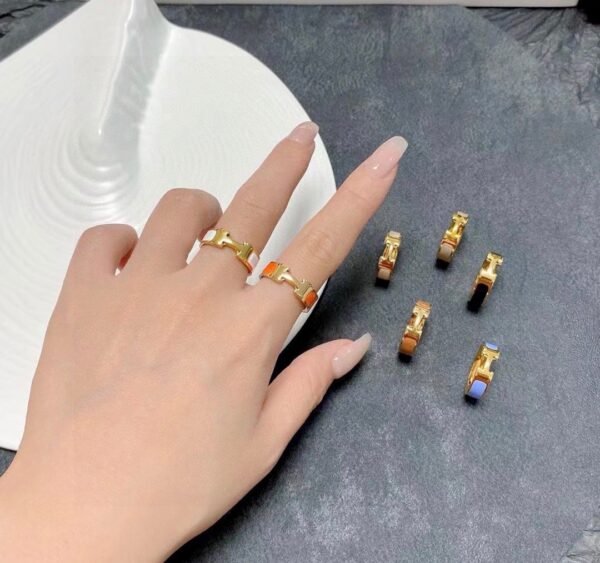 18K gold-plated with color, fine steel Ring .JW01