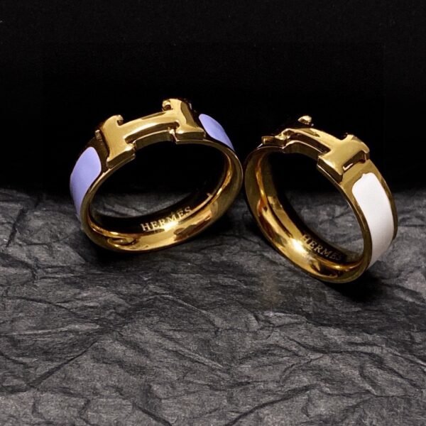 18K gold-plated with color, fine steel Ring .JW01 - Image 7