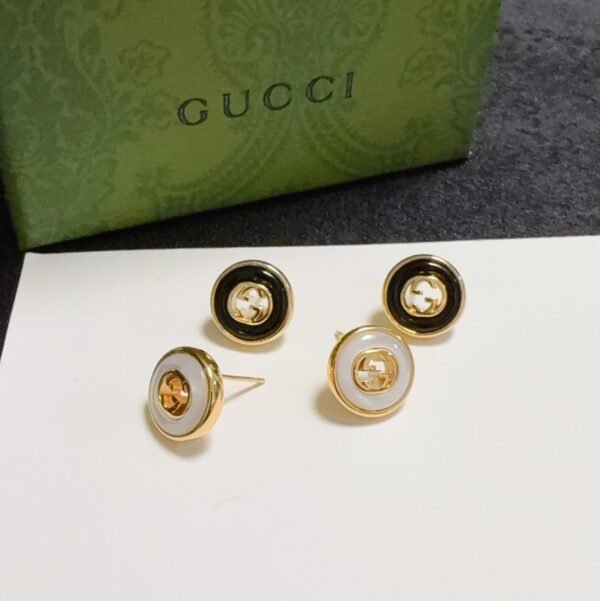 GG logo small stud earrings Brass material ion plating .JW01 - Image 6