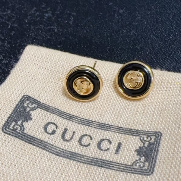 GG logo small stud earrings Brass material ion plating .JW01 - Image 7