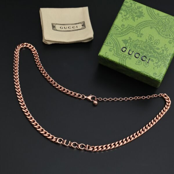 Logo engraved Golden chain Bracelet .JW01 - Image 5
