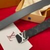 40mm Silver buckle Custom-made canvas fabric other side is imported original calfskin Belt.