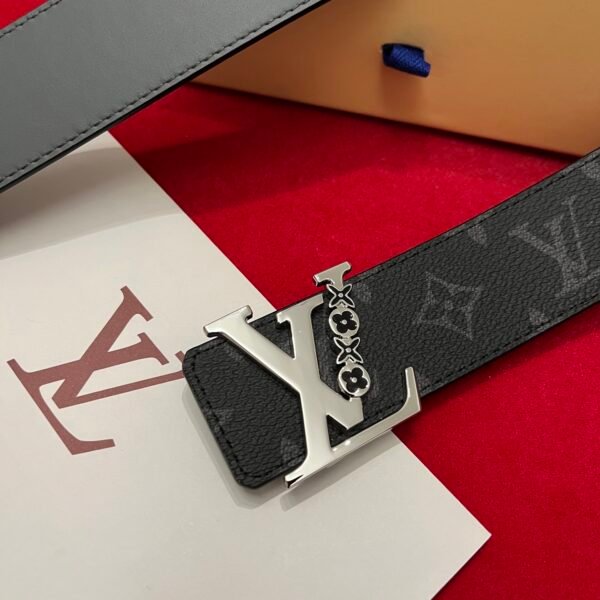 40mm Silver buckle Custom-made canvas fabric other side is imported original calfskin Belt. - Image 2