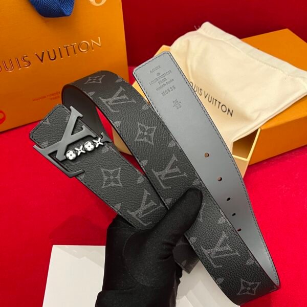40mm Black letter buckle custom-made canvas fabric imported calfskin . - Image 9
