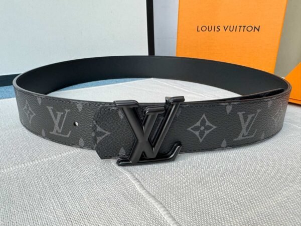 Double-sided canvas fabric with Calfskin metal buckle 4cm Belt. - Image 2