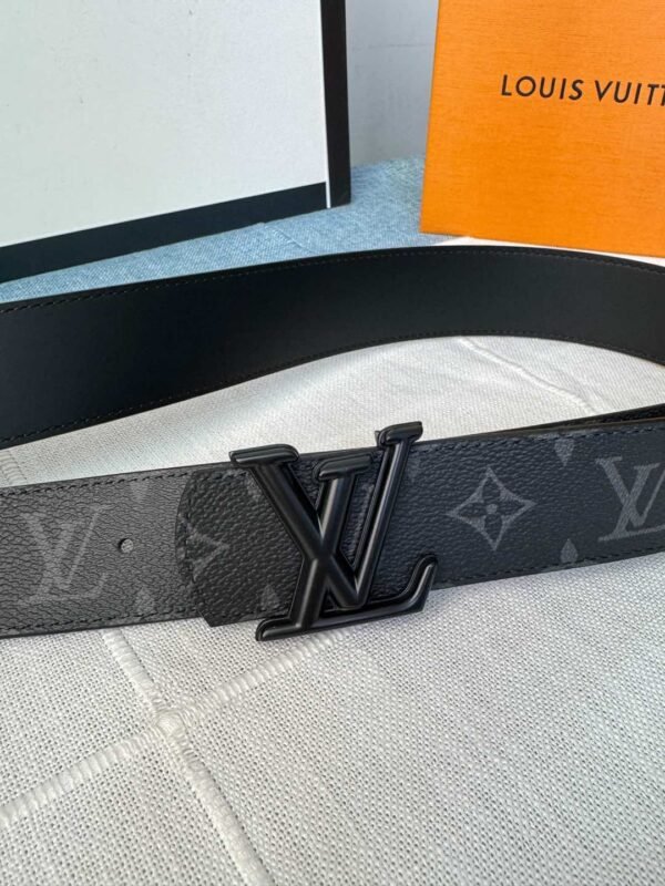 Double-sided canvas fabric with Calfskin metal buckle 4cm Belt. - Image 3