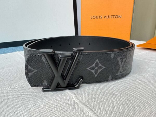 Double-sided canvas fabric with Calfskin metal buckle 4cm Belt. - Image 4