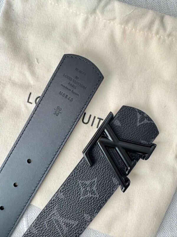 Double-sided canvas fabric with Calfskin metal buckle 4cm Belt. - Image 5
