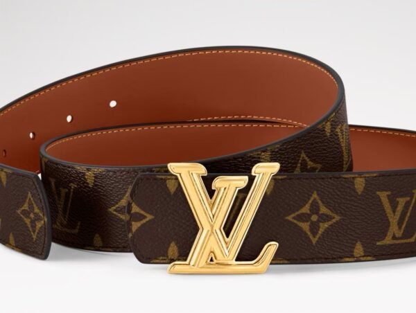 Double-sided Canvas fabric with calfskin Gold-plated buckle 4cm Belt.