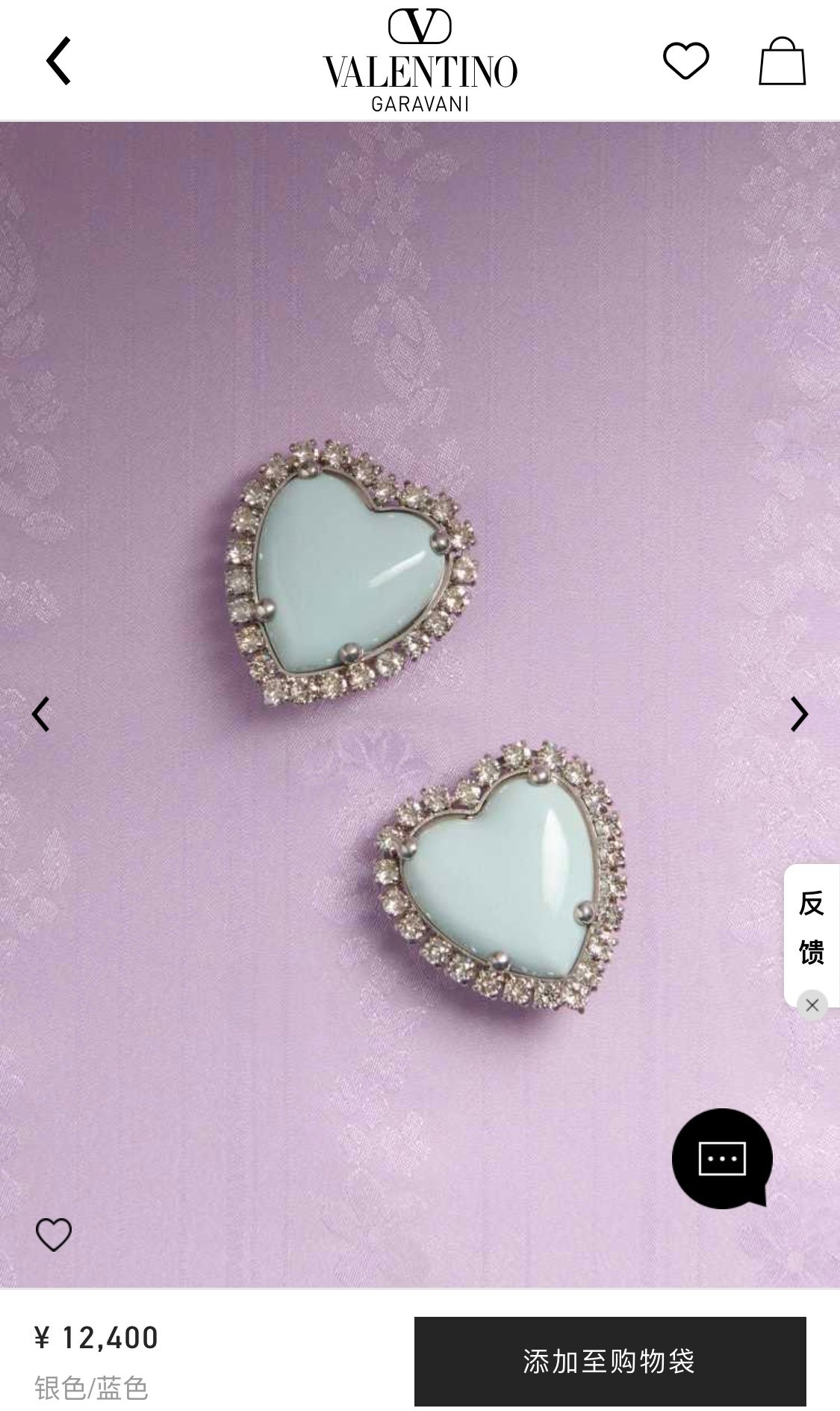 American light luxury Diamond Heart-shaped enamel Earrings.JW01 - Image 2