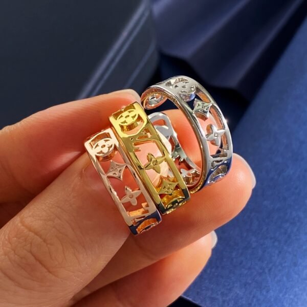 Classic Diamond Flower clover old pattern C shaped Ring. JW01 - Image 6