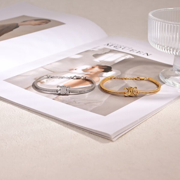 18k Gold Electroplated on consistent Brass material adjustable Bracelet .JW01 - Image 7