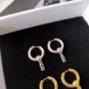 18K gold electroplated consistent brass material earrings .JW01
