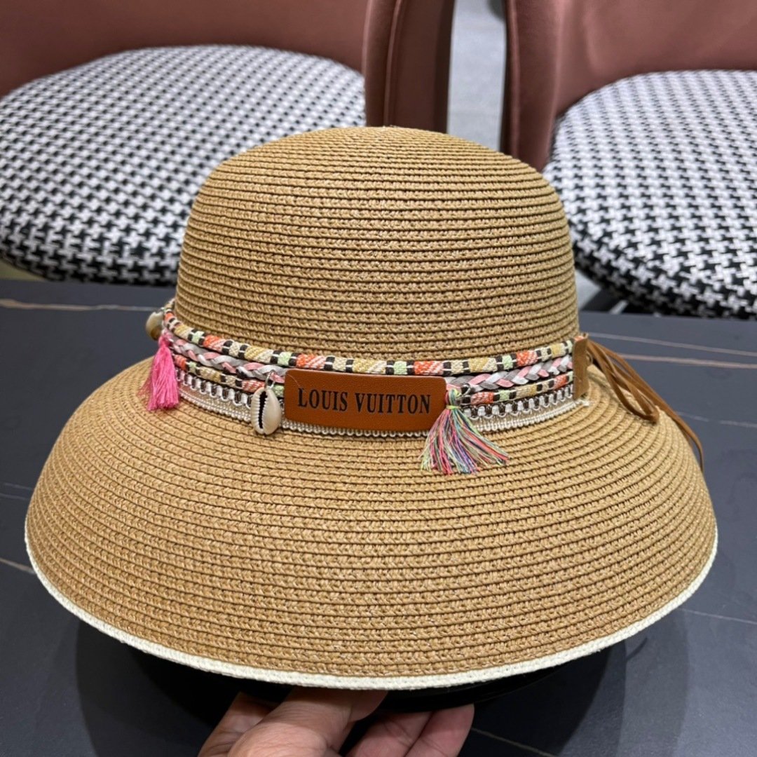 New premium quality Beach style sunshade straw hat . - Image 5