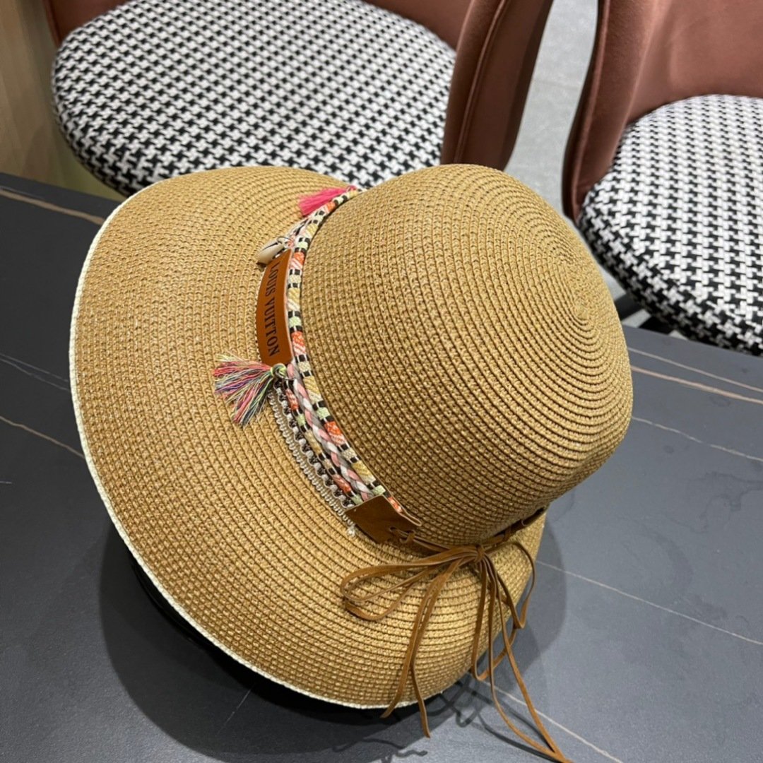 New premium quality Beach style sunshade straw hat . - Image 7