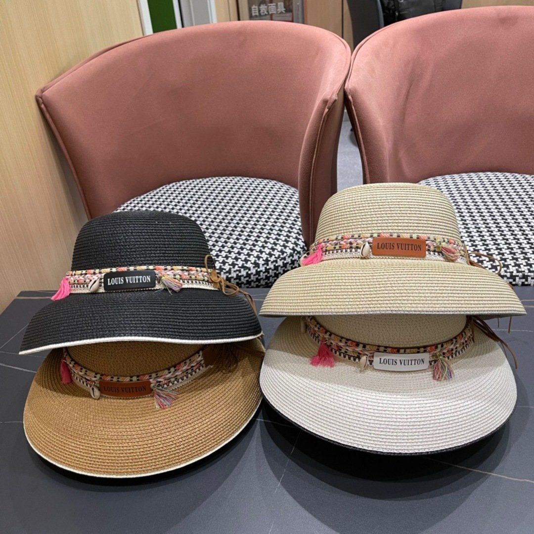 New premium quality Beach style sunshade straw hat . - Image 9
