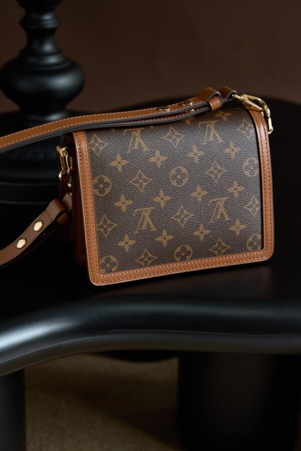 Mini Dauphine Handbag monogram Reverse canvas, trimmed with cowhide-leather. - Image 2