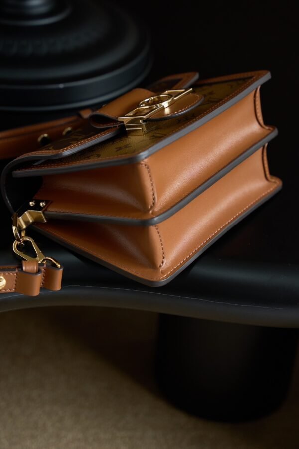 Mini Dauphine Handbag monogram Reverse canvas, trimmed with cowhide-leather. - Image 6