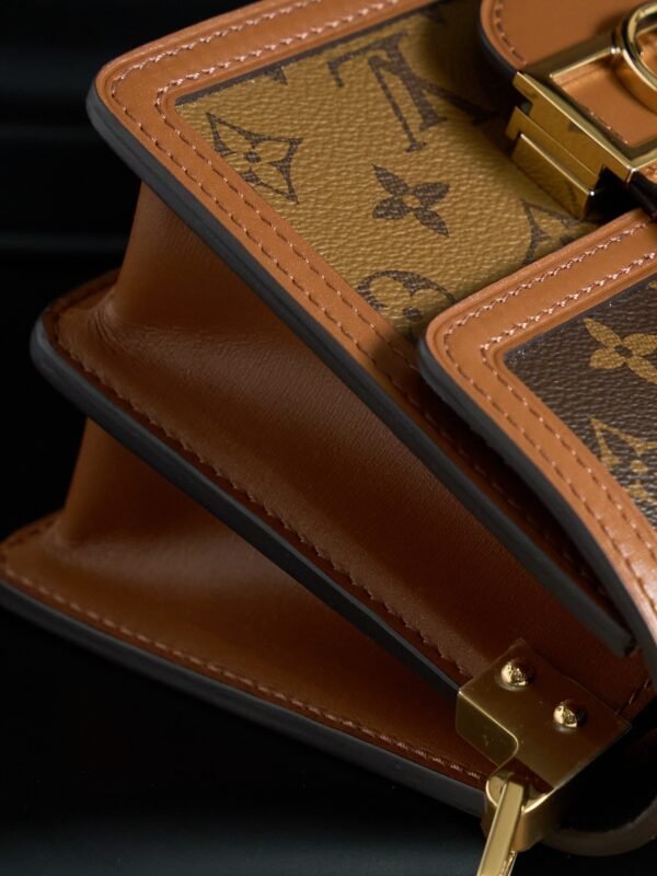 Mini Dauphine Handbag monogram Reverse canvas, trimmed with cowhide-leather. - Image 7