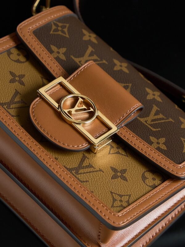 Mini Dauphine Handbag monogram Reverse canvas, trimmed with cowhide-leather. - Image 8