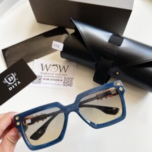 New Vintage Blue Sunglasses Imported Acetate Frame UV400 Polarized Lens High Quality with Antireflection coating.