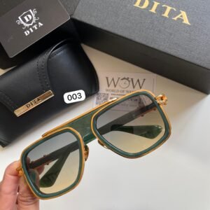 LXN-EVO Green UV Protected Square Unisex Sunglasses Limited edition in titanium frame.