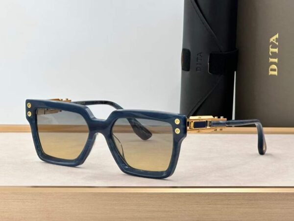 New Vintage Blue Sunglasses Imported Acetate Frame UV400 Polarized Lens High Quality with Antireflection coating. - Image 2