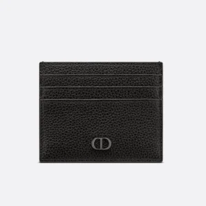 Icon Card Holder Black grained calfskin.