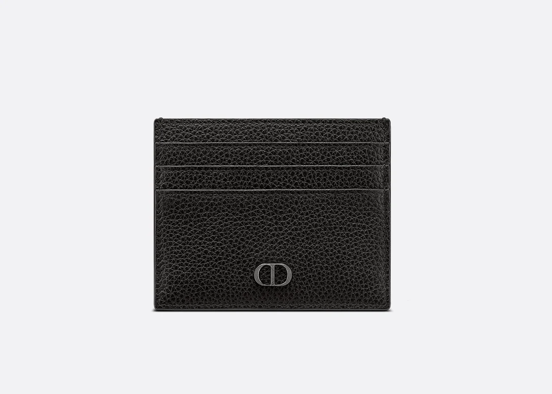 Icon Card Holder Black grained calfskin.