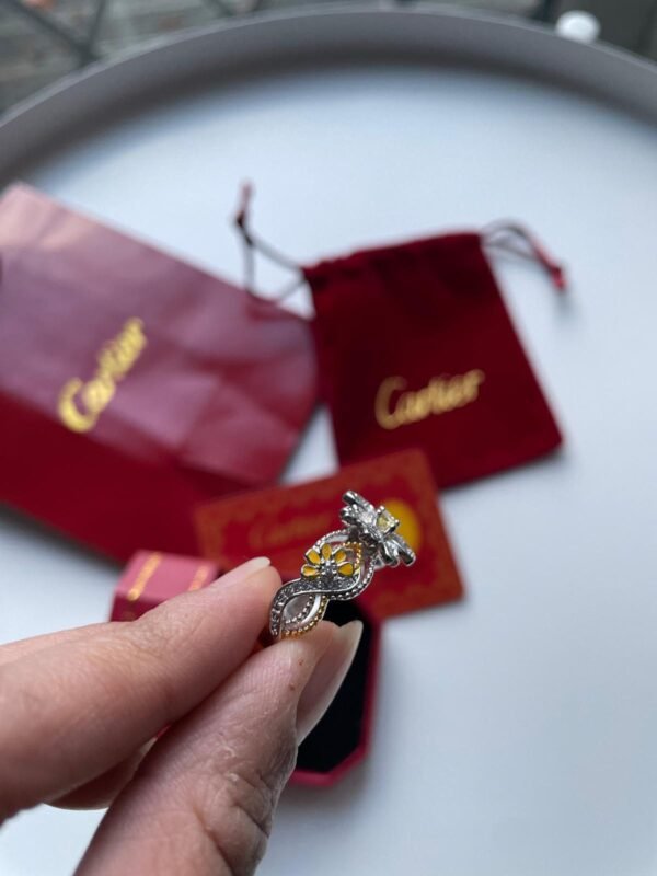 Sunflower Engagement Ring 925 silver with Lab grown Diamonds. - Image 5