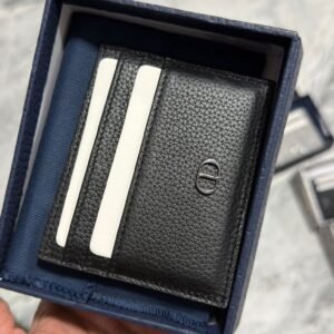 Icon Card Holder Black grained calfskin.