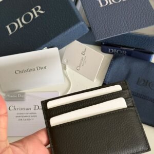 Alternative view of Icon Card Holder Black grained calfskin.