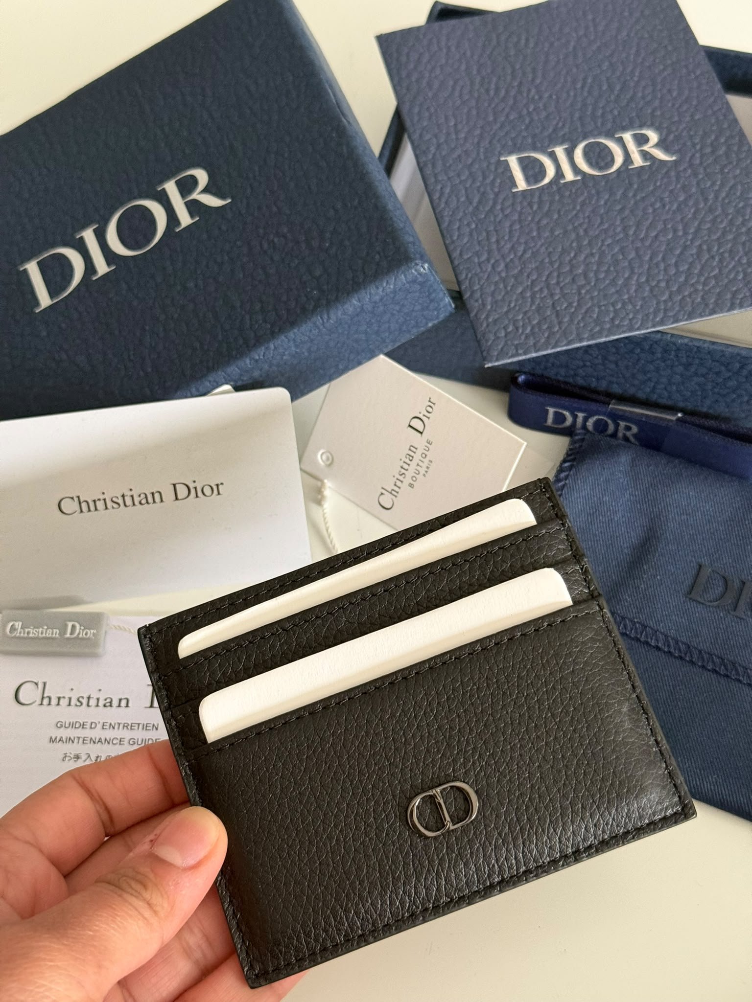 Icon Card Holder Black grained calfskin. - Image 6