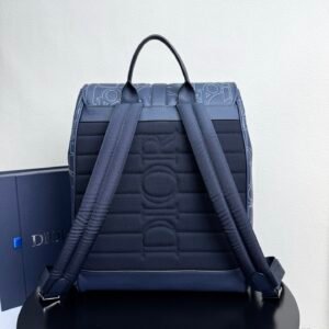 Alternative view of Gravity printed High quality embossed leather Daily flap backpack with magnetic buckle.