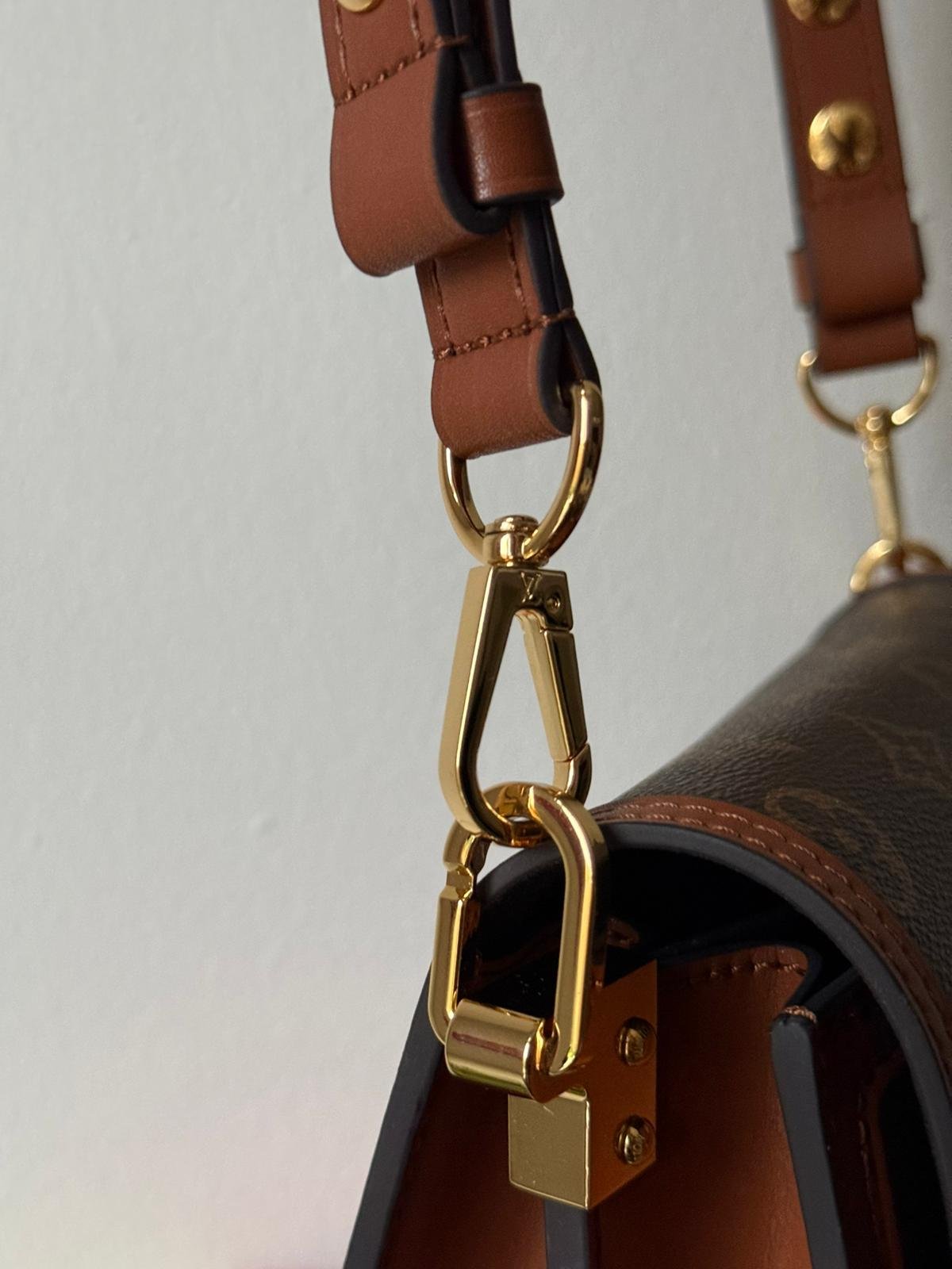 High quality leather Dauphine MM Classic brown Monogram canvas shoulder bag. - Image 6