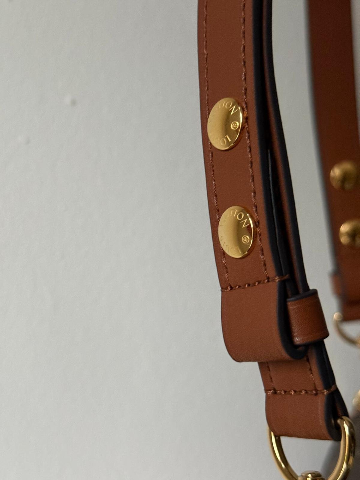 High quality leather Dauphine MM Classic brown Monogram canvas shoulder bag. - Image 5