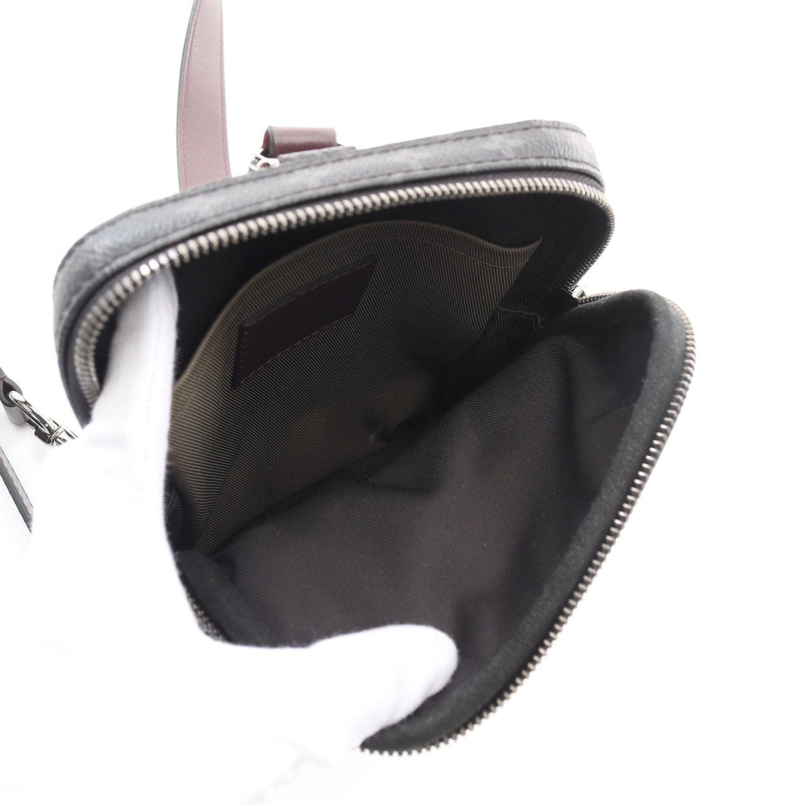 Premium quality Black Sling Bag Monogram Eclipse Body cowhide-Leather. - Image 4