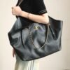 25S Soft and high-grade cowhide Ultra large capacity Maxi Tote bag.