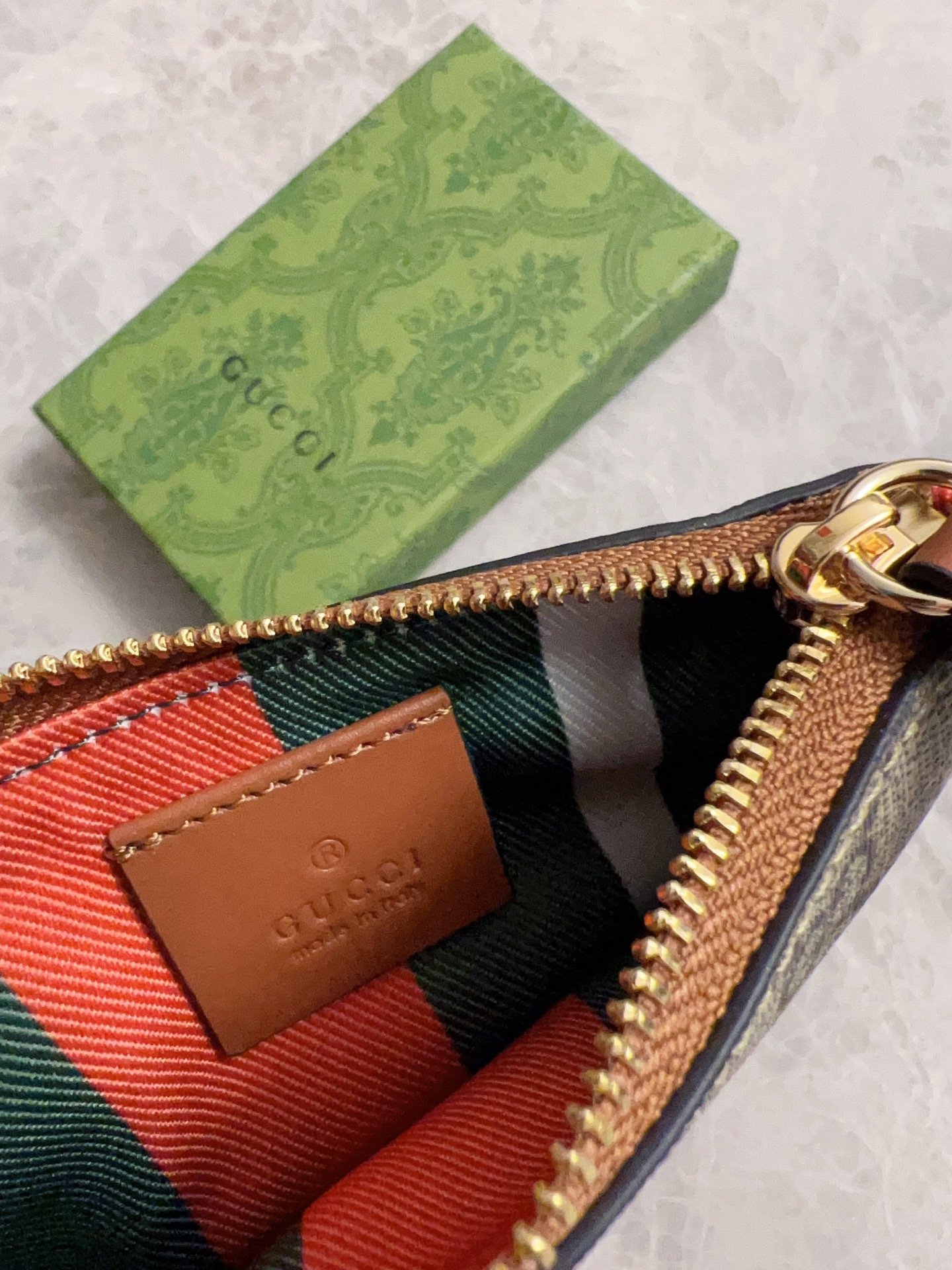 Brown-beige High-end PVC with original cowhide wallet /Key Pouch. - Image 6