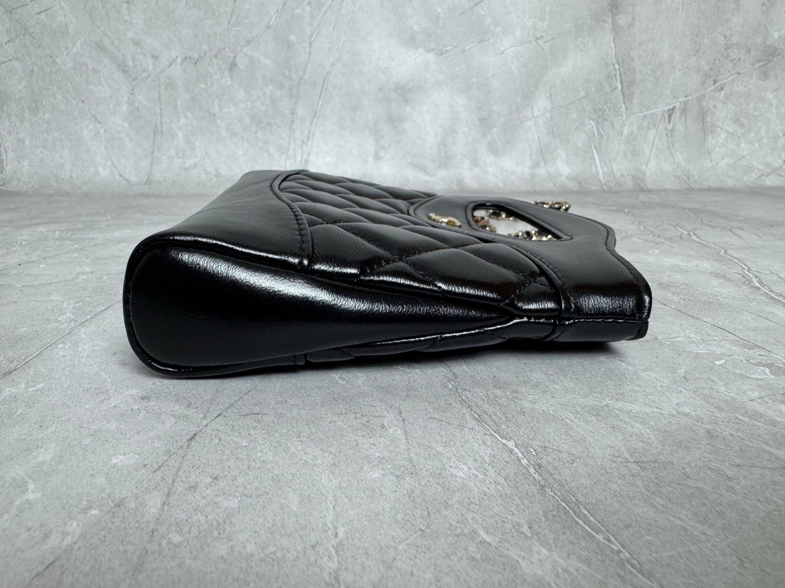 31 Nano Shopping Bag crafted from quilted shiny calfskin leather. - Image 8