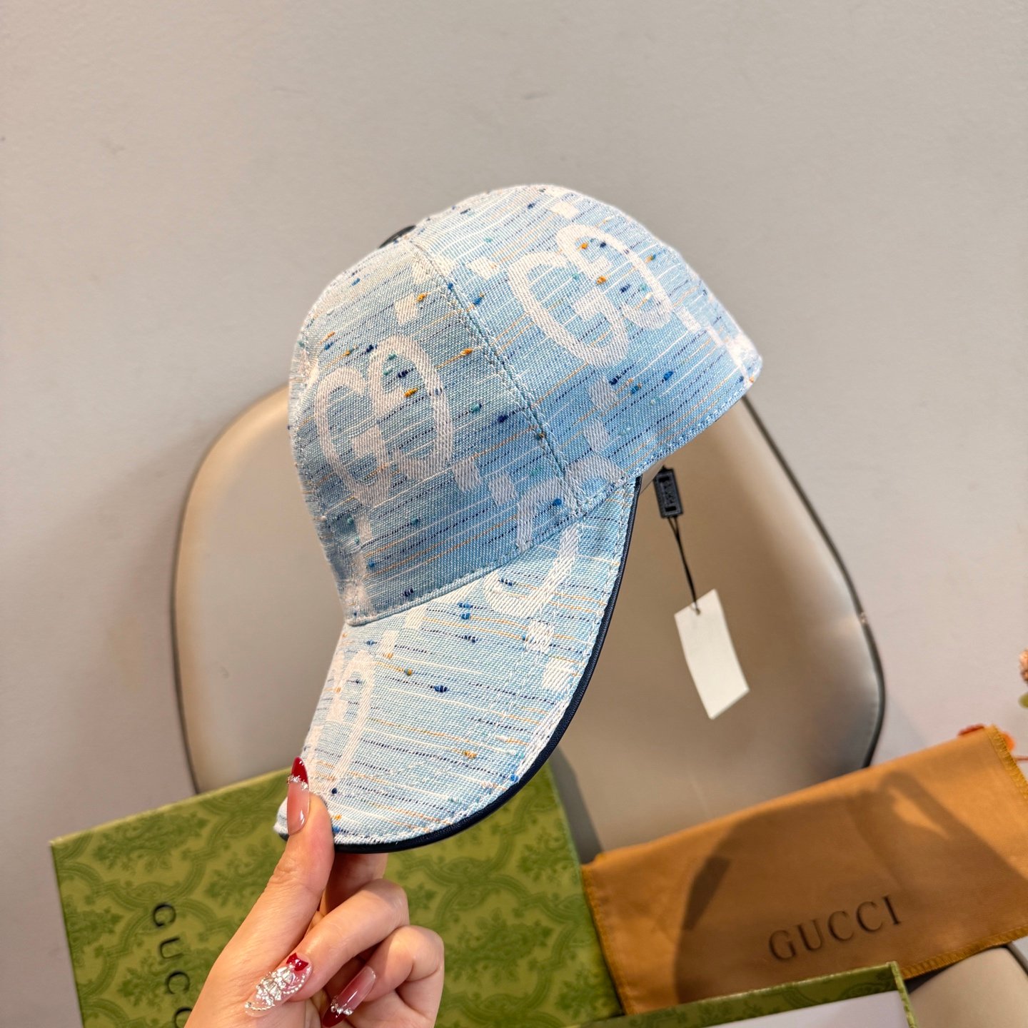 Baseball Cap head circumfrence is 56 with adjustable patch with cowhide and fabric canvas. - Image 7