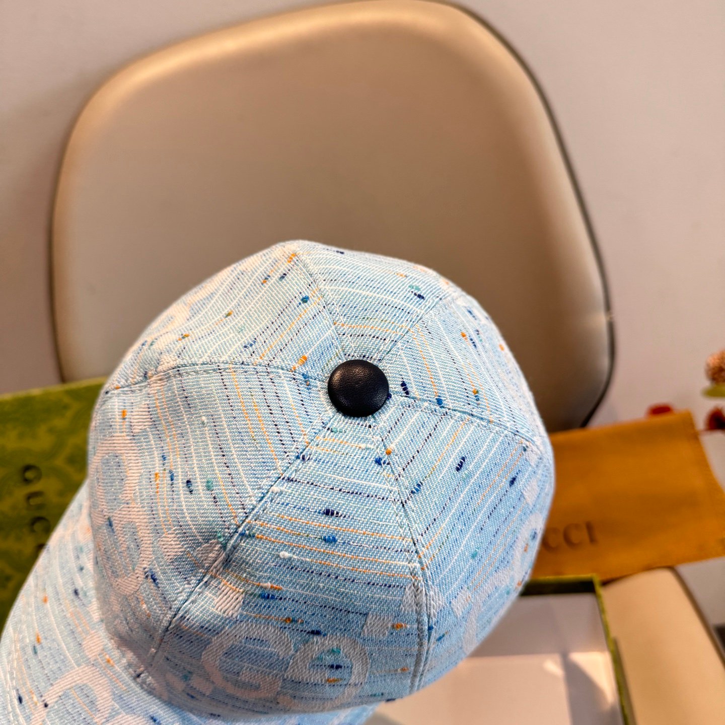 Baseball Cap head circumfrence is 56 with adjustable patch with cowhide and fabric canvas. - Image 6