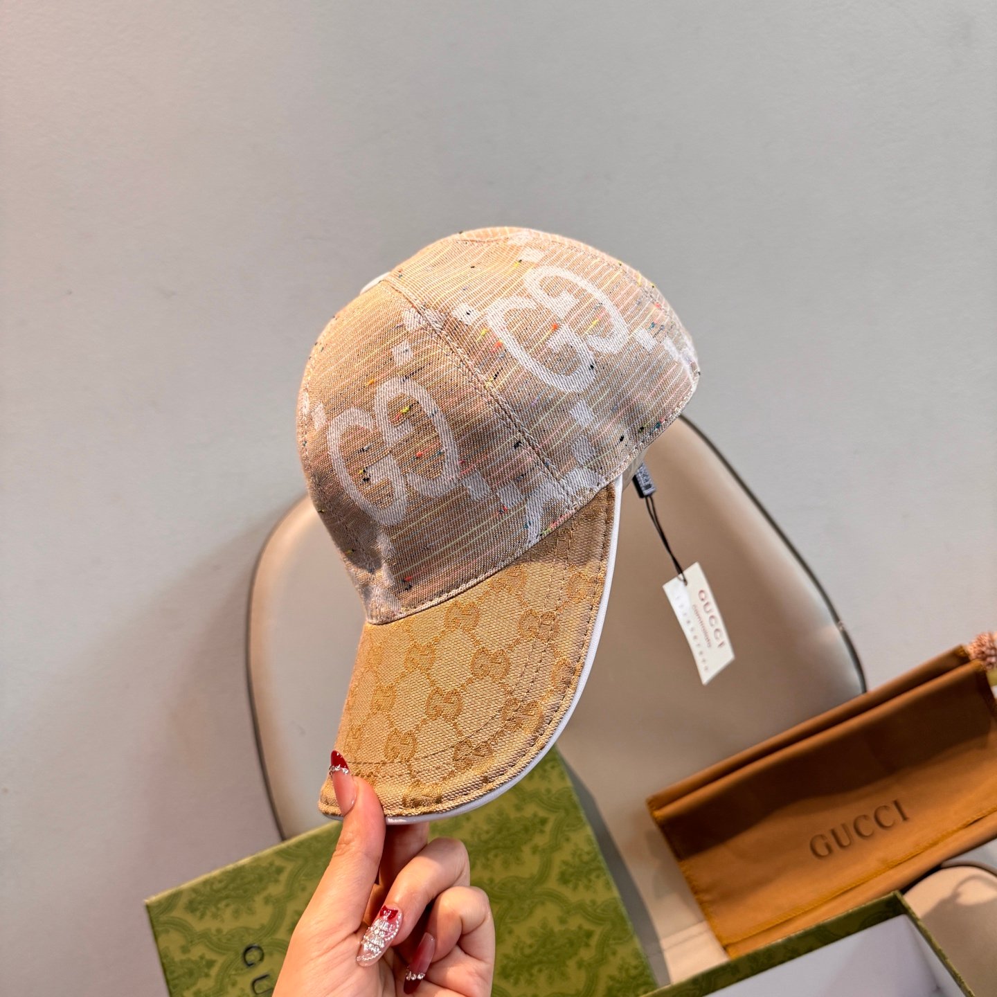 Baseball Cap head circumfrence is 56 with adjustable patch with cowhide and fabric canvas. - Image 2