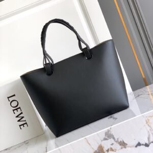 Alternative view of Green \Red\ Black Anagram Tote bag in calfskin leather.