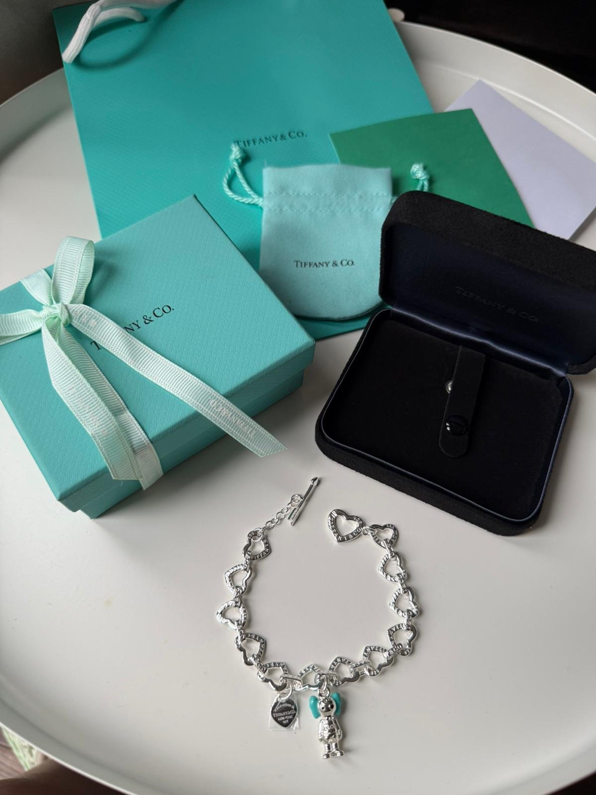 Adjustable heart shaped chain and silver doll charm bracelet in 925 silver can be worn by both men and women. - Image 3