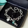 Adjustable heart shaped chain and silver doll charm bracelet in 925 silver can be worn by both men and women.